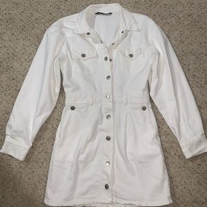 White jean dress